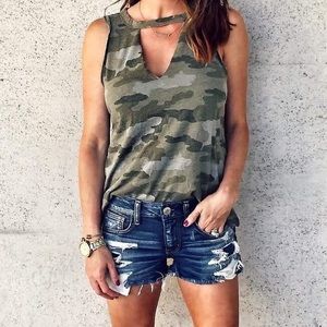 American Eagle Camo Cut Out Tanktop